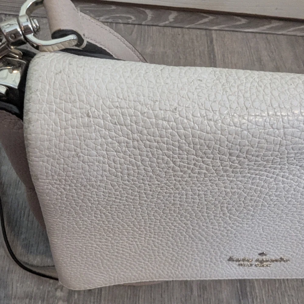 Kate Spade Leila Pebbled Leather Flap Shoulder Bag.